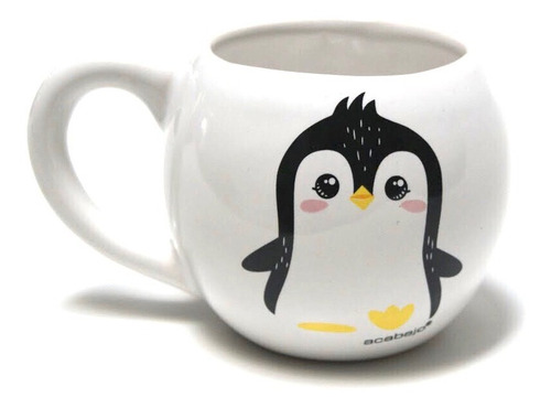 Taza Burbuja Blanca Forma Pingüino