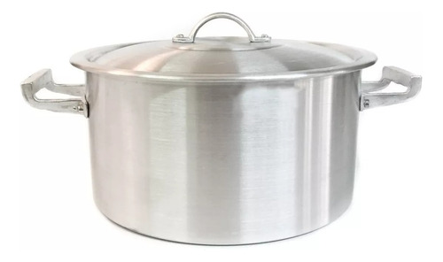 Cacerola Gastronómica Aluminio N 40 Reforzada Con Tapa, 22 L