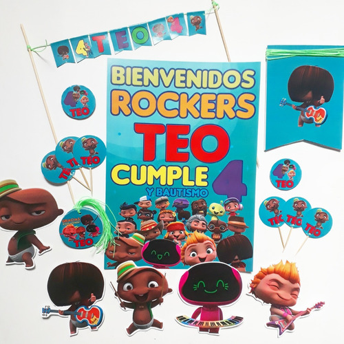 Mini Beat Power Rockers Kit Imprimible Completo Cumpleaños