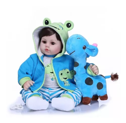 Bebê Reborn Menino com Girafa de Pelúcia – compronosite