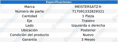 1 Horquilla Tras Izq/der Post Bmw 540i V8 4.4l 97 Al 03 Metz