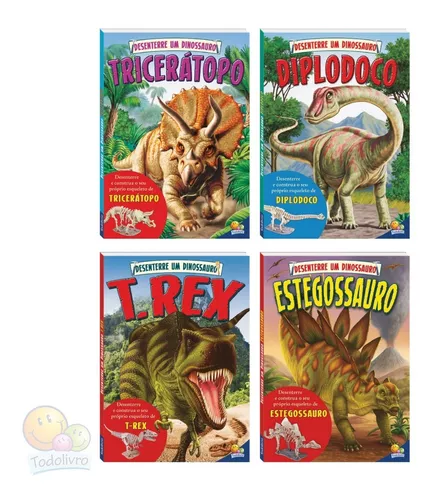 Coleção Infantil Do Rex Dinossauro Livro Quebra cabeça, Desenho