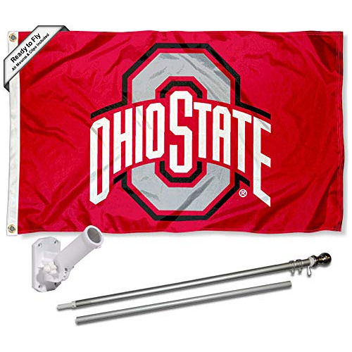 Bandera Atlética De Ohio State Buckeyes Poste Y Soport...