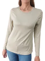 Comprar Remera Manga Larga Básica Lisa Modal Soft Mujer
