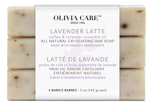 Olivia Care Lavender Latte - Jabón Exfoliante En Barra De .