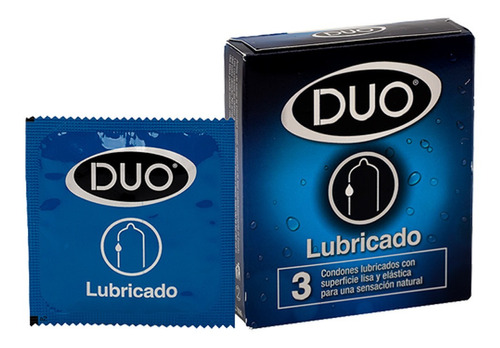 Imagen 1 de 2 de Preservativos Condones Duo Lubricant X 3 Cajas 9 Unidades