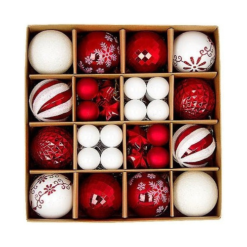 Pack 44 Bolas Navidad Adornos Decora Esfera Navideña 6cm 3cm