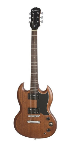 Guitarra eléctrica Epiphone SG Special VE de álamo vintage worn walnut con diapasón de palo de rosa