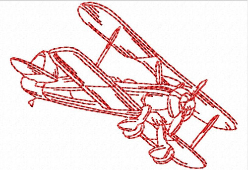 Matriz Bordado Aviões Redwork