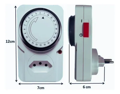 Tomada eléctrica com temporizador 24h