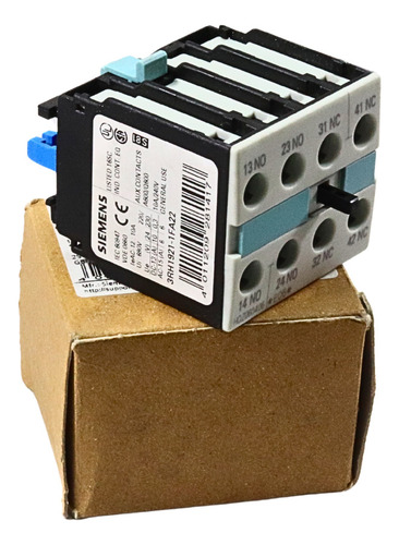 Siemens 3rh1921-1fa22 Bloque Auxiliar Interruptor 4 Polos