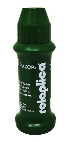 Tinta Para Sello Azor Rolaplica Verde 60 Mililitros 1pz