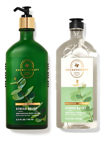Bath And Body Jabon Y Crema Eucalipto Menta Aromaterapia
