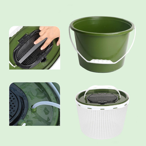 Cubo De Pesca De Hielo Cubo De Pescado Vivo Barril Ronda 10l
