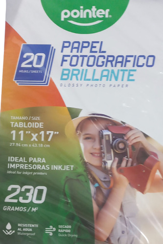 Papel Fotografico Glossy Tabloide Pointer 230g 20h