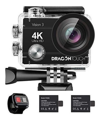 Dragon Touch Cámara De Acción 4k 16 Mp Sony Sensor Vision 3