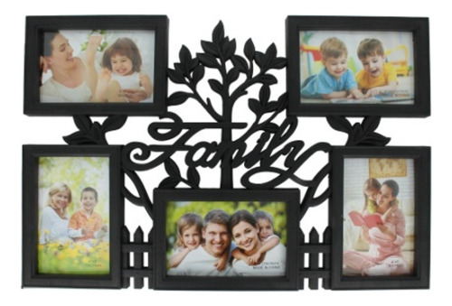 Portarretrato Múltiple 32 X 48 Cm Arbol Family Negro Cs