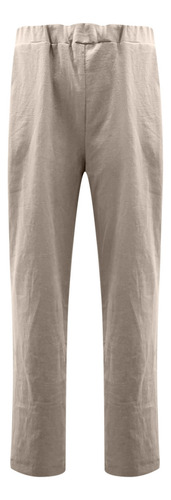 Pantalón Recto Casual Cómodo Con Cintura Elástica Para Mujer