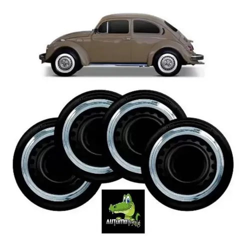 comprar 4pç Sobre Aro Cromados Rodas Jante Fusca Kombi  Aro 15