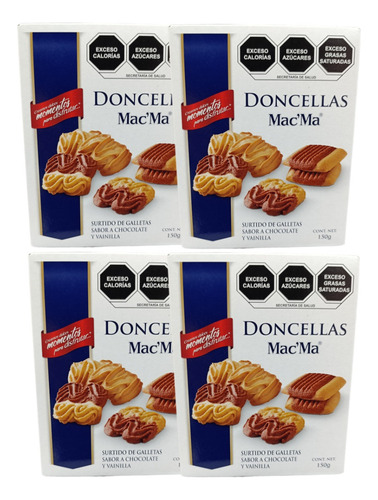 Doncellas Galleta 10 De 150g C/u Chocolate Vainilla Mac Ma