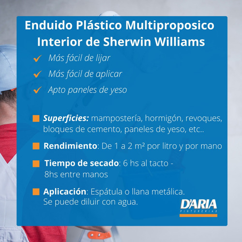 Enduido Plástico Interior Sherwin Williams 20 Lts