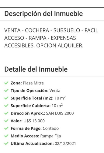 Imagen 6 de 6 de Liquido Cochera Pleno Centro Mar Del Plata