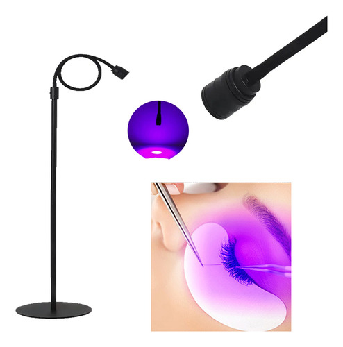 Pedal De Pé Uv Lash Com Cura Em Gel Led, Pescoço De Ganso Aj