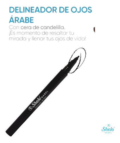 Delineador De Ojos Arabe (color Negro) Shelo Nabel® 0.2g 3pz