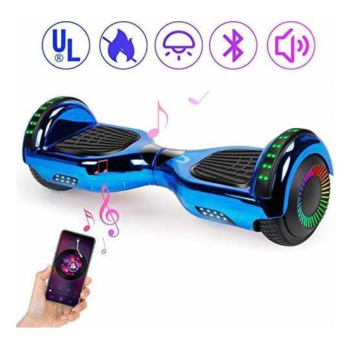 Tst Patinete 6.5 2 Rueda Auto Bluetooth Luz Led Para Adulto