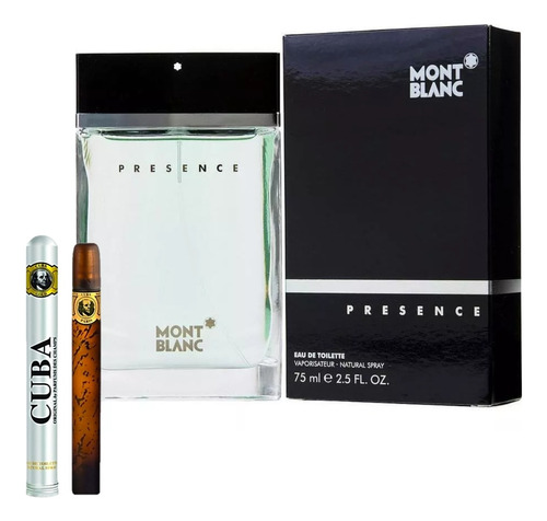 Montblanc Presence 75ml Caballero Original+perfume Cuba 35ml