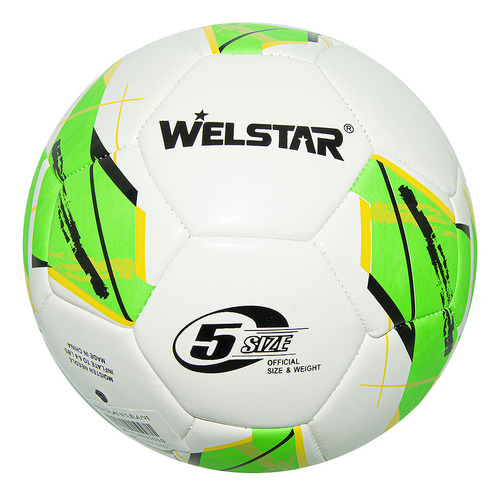 Pelota Welstar Game N°5 Blanco Verde Fluo