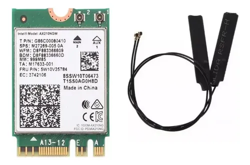 Carte Wi-Fi Intel AX210 Wi-Fi 6 - Bluetooth 5.2, MU-MIMO, OFDMA, Pour PC Portable, Format 2230 - 11