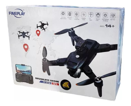 Drone Fp-z736 Max Sensor Obstáculos 360 4k Gps Wifi Negro