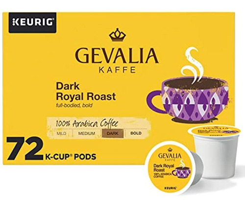 Gevalia Dark Royal Roast Kcup Packs 12 Cuentas Pack De 6