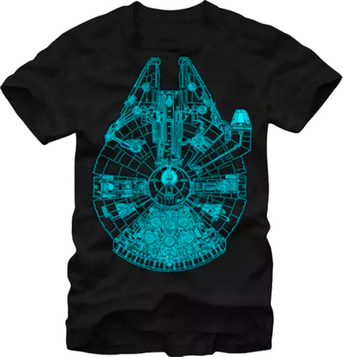 Playera Star Wars Halcon Milenario Hombre Mujer Manga Anime