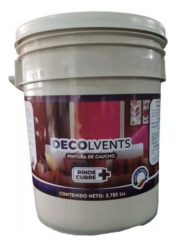 Pintura De Caucho Colvent  Tipo C Cuñete 4 Gl  Rojo Ral 3003