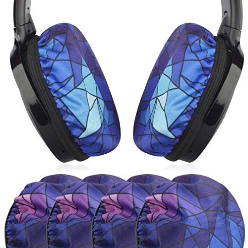 2 Pairs Flex Fabric Headphones Ear Covers, Washable & S...