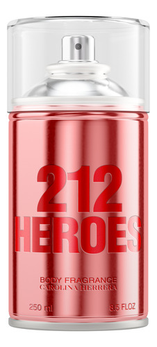 212 Heroes Body Spray 250ml Feminino | Original + Amostra De Brinde