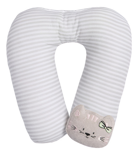 Almofada De Pescoço Bebê+6 Meses Papi Gatinha 26cmx25cmx6cm