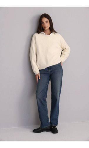 Sweater Mujer Liso Basico Tejido De Punto Maia Yagmour
