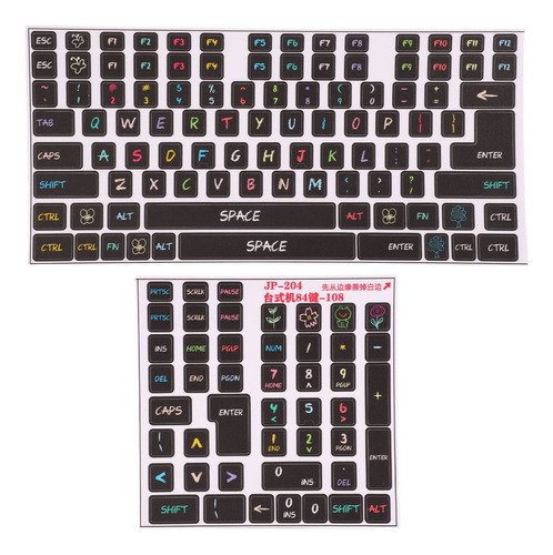 Pegatina De Teclado Mecánico, 2 Unidades, Pegatinas Decorati