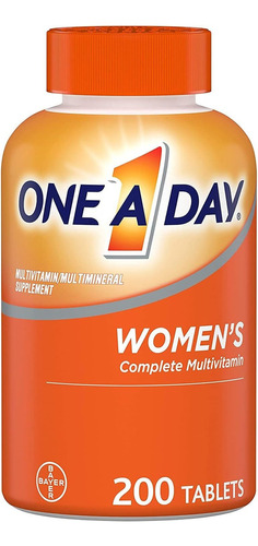 One A Day Multivitamin Womens 200 Tabletas Bayer  Sabor Sin sabor 
