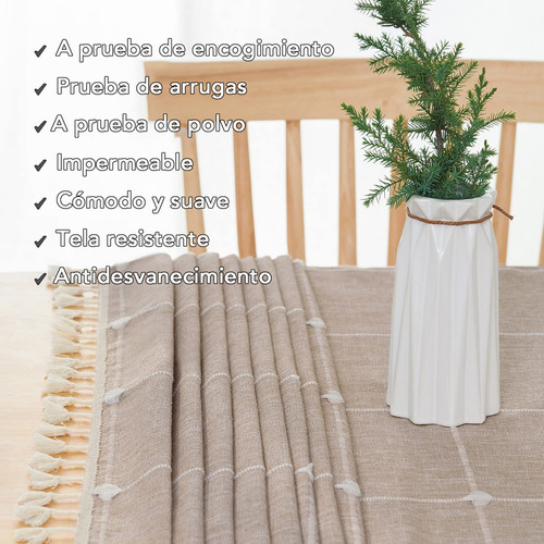 Manteles Rectangulares Impermeables Antimanchas Con Borlas 140x180cm