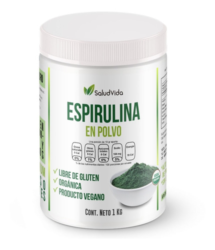 Alga Espirulina 1 Kg. Orgánica Premium