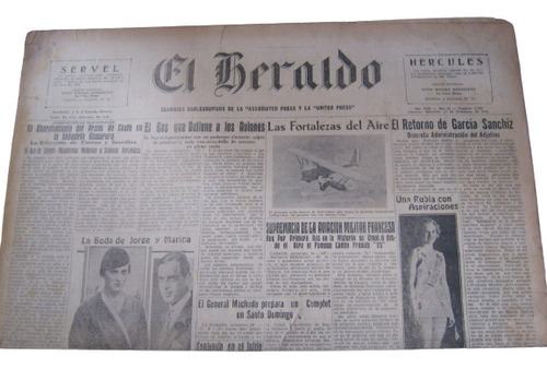Periodico El Heraldo Miercoles 19  Septiembre 1934 Original
