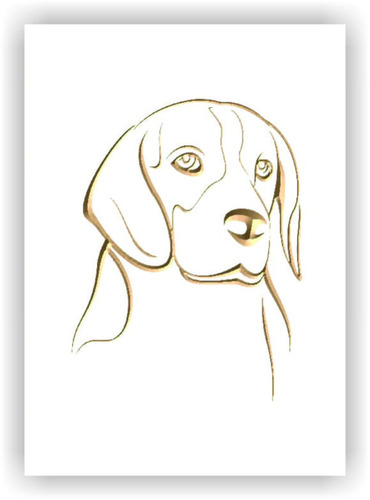 Quadro Entalhado Em Madeira - Cachorro Beagle