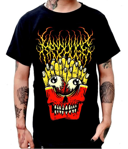 Playera Krizhuge Papas A La Francesa Death Metal Aesthetic