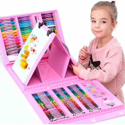 Set Kit Colores Juego Arte/dibujo Creativo Infantil -208 Pcs