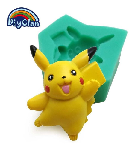 Molde Silicón Fondant/ Pasta/ Resina/ Pikachu Miniatura 