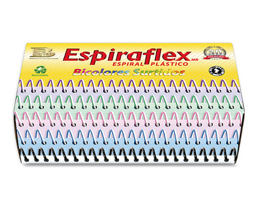 Espiraflex 8mm Bicolor Espiral Plástico 3:1 Engargola 33h